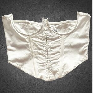 Princess Polly White Hook and Loop Corset Top 8 Festival Girly Feminine Summer